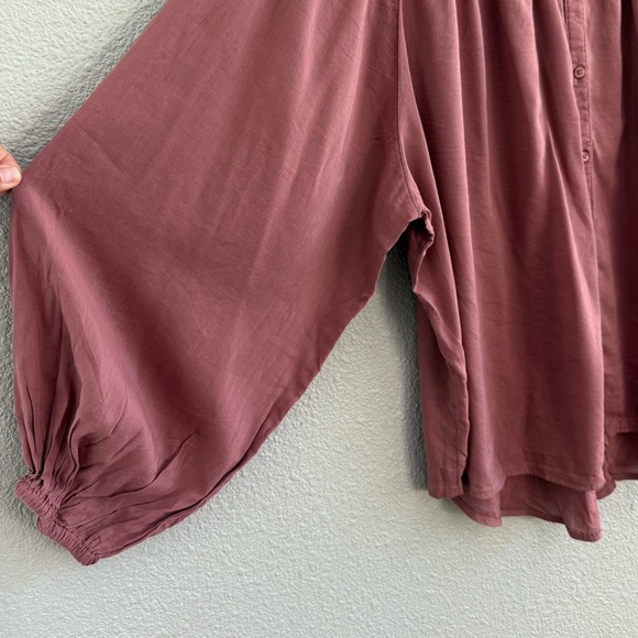 Oversized Crochet Pom-Pom Dolman Sleeve Blouse Size XL Tall NWT - Picture 5 of 7